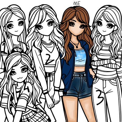 a group of teenage girls