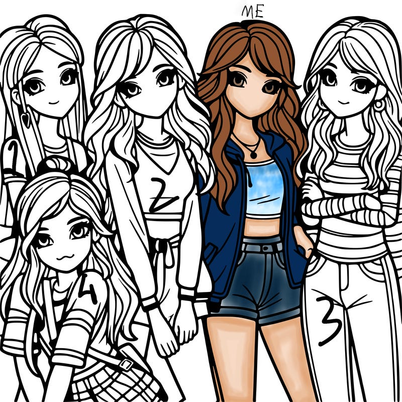 a group of teenage girls