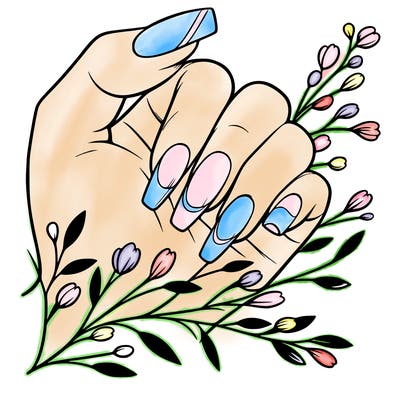 nails with french tip