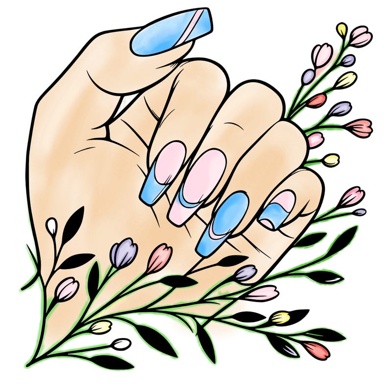 nails with french tip