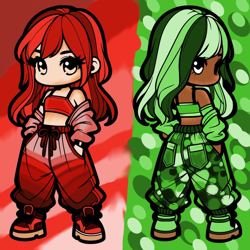 girl in crop top and baggy pants