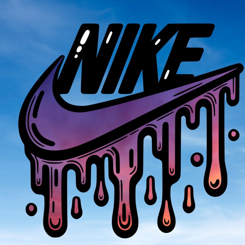 dripping nike logo