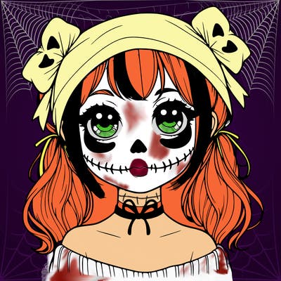 realistic girl halloween