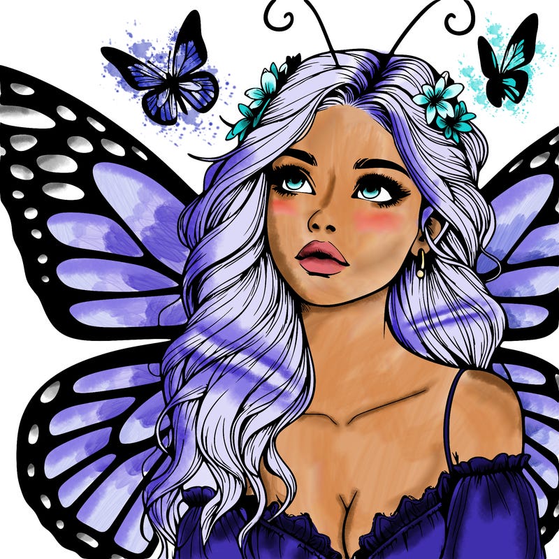 butterfly fairy realistic girl