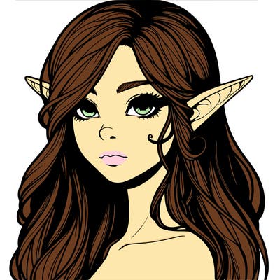 elf girl realistic dark fantasy