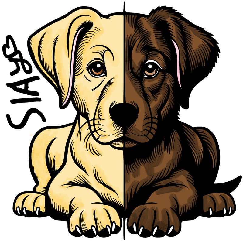 realistic dog split picture