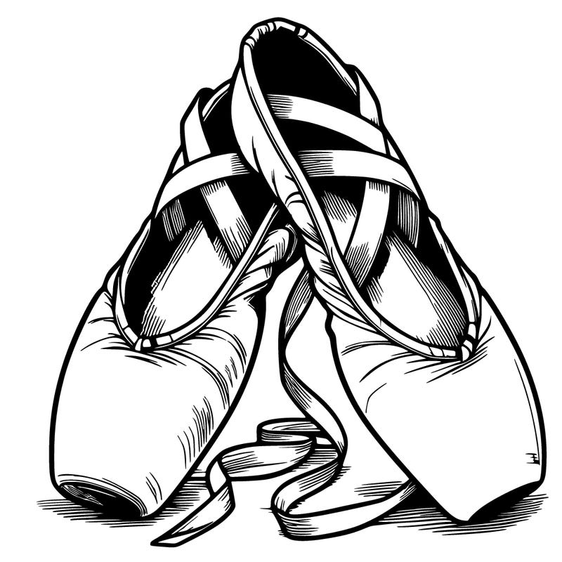 realistic ballet pointe shoes