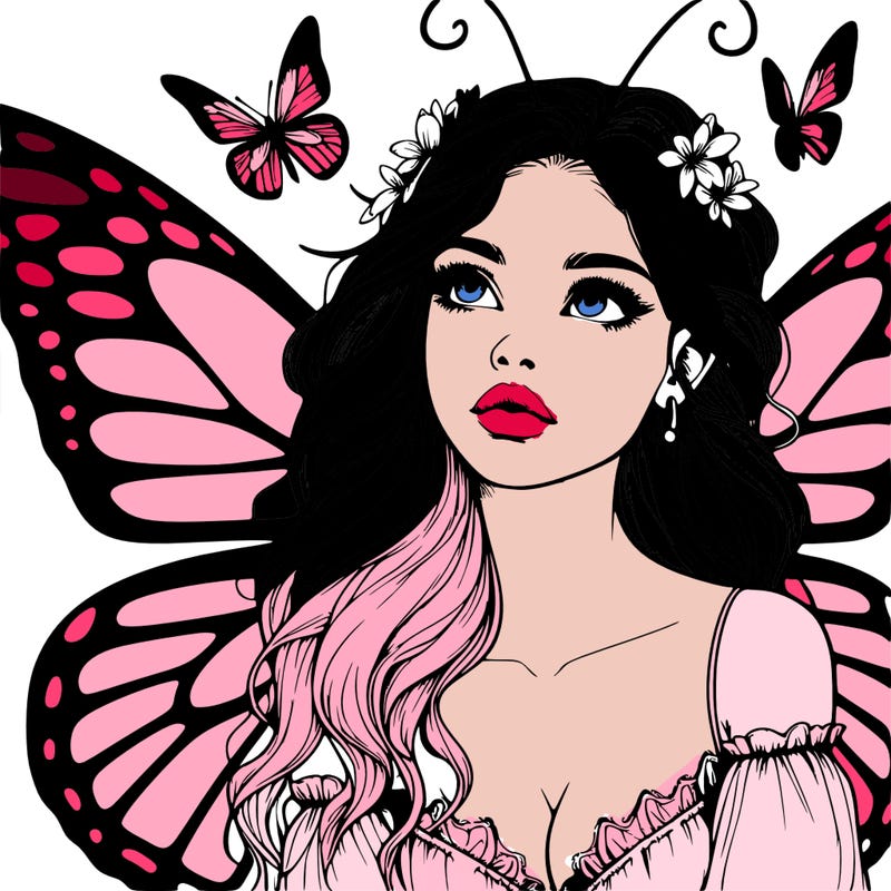 butterfly fairy realistic girl