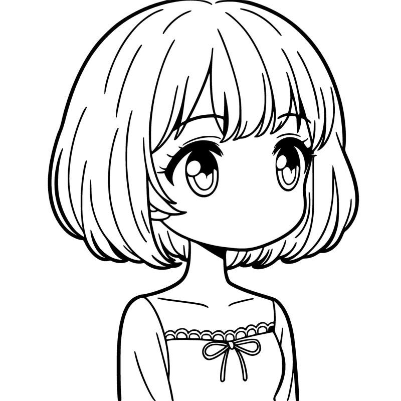 short haired girl