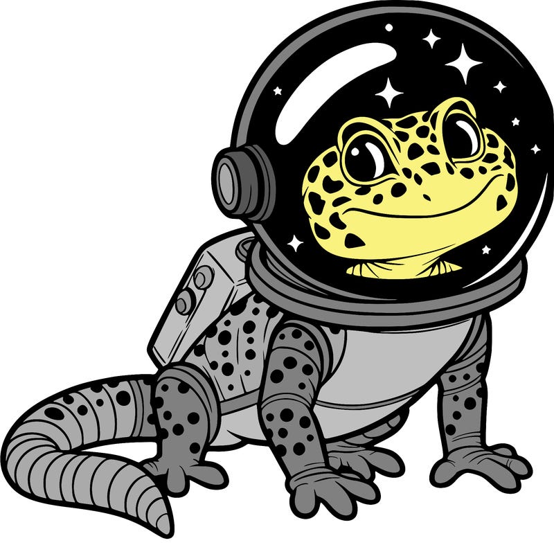 leopard gecko astronaut