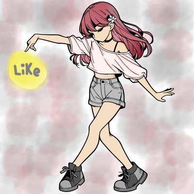 realistic girl danceing