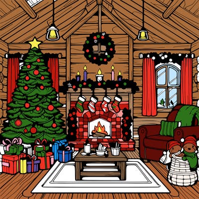 christmas house interior