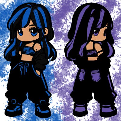 girl in crop top and baggy pants