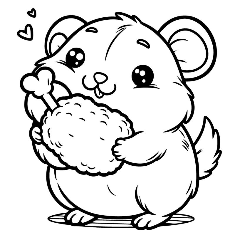 hamster holding a chicken nugget