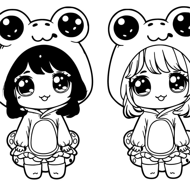 cute girl in a frog costume