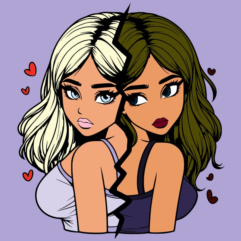 realistic girl split