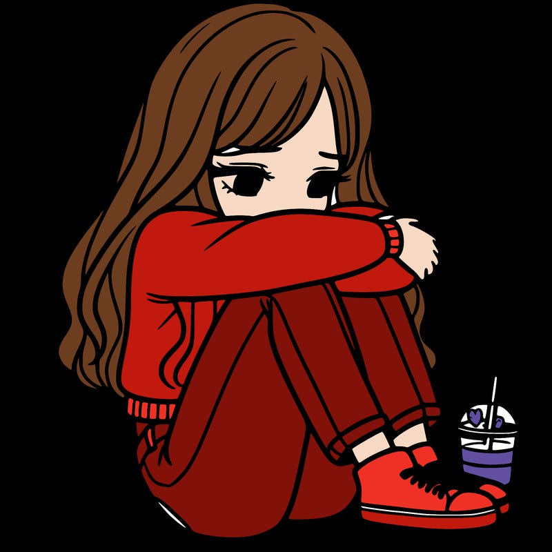 a girl  after a breakup