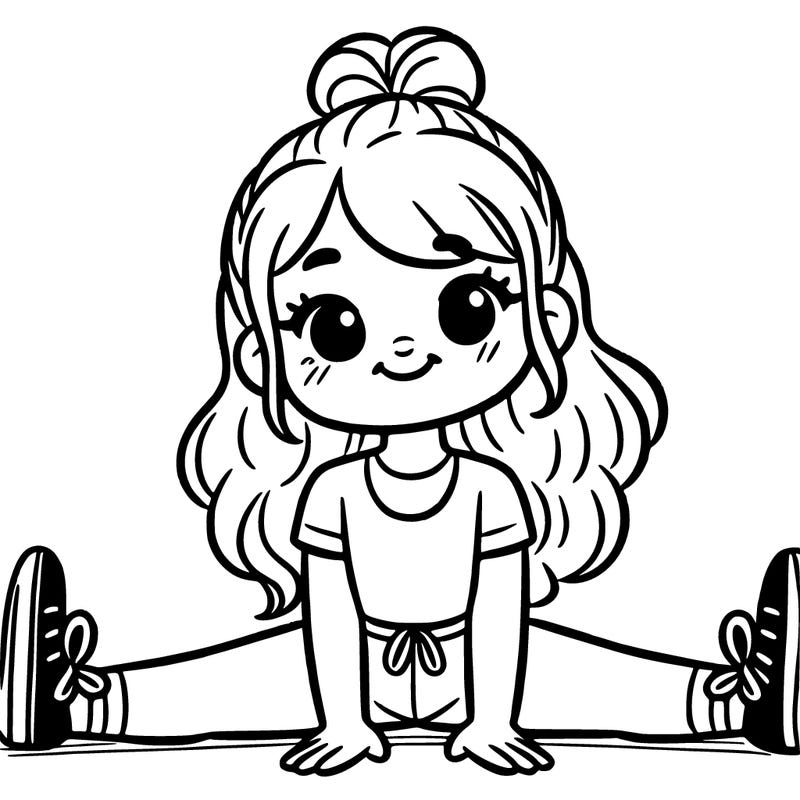 a girl doing the splits