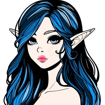 elf girl realistic dark fantasy