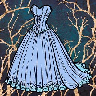 wedding dress-corset and a long and flowy skirt