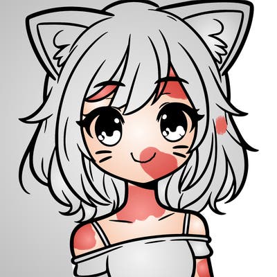 girl with cat ears
