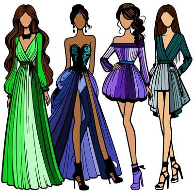 fashion models dresses