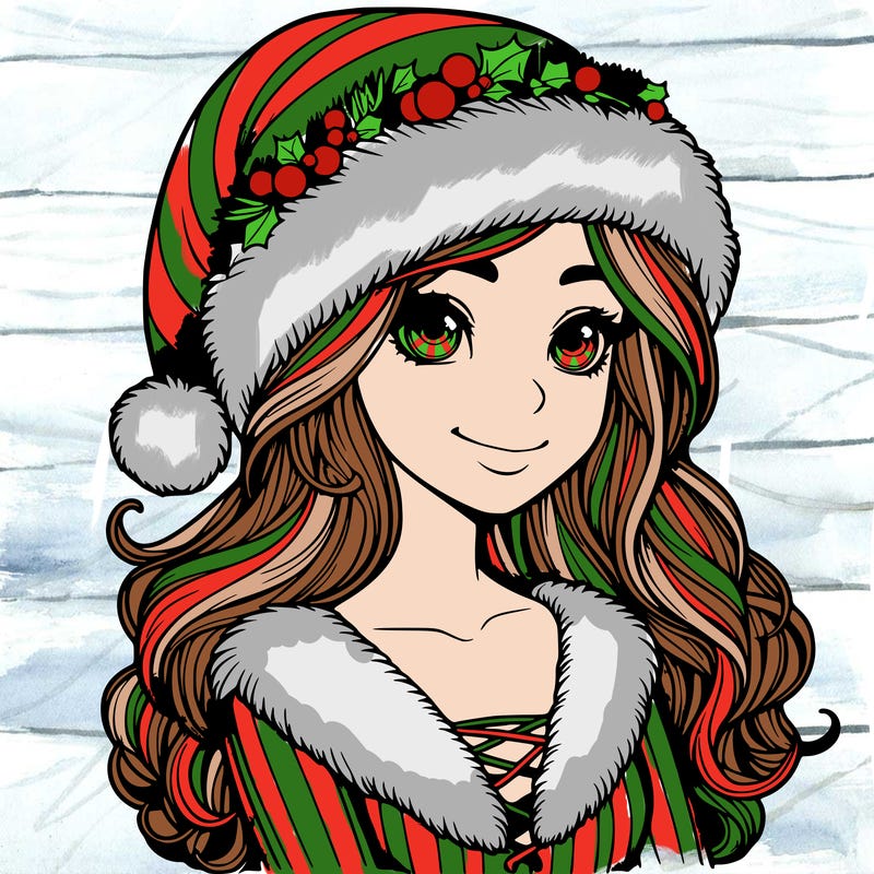 realistic christmas  girl