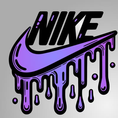 dripping nike logo
