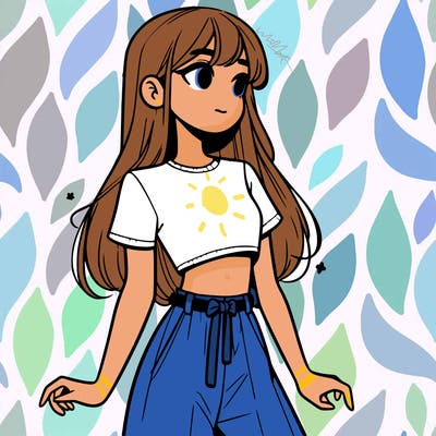 girl in a cute crop top