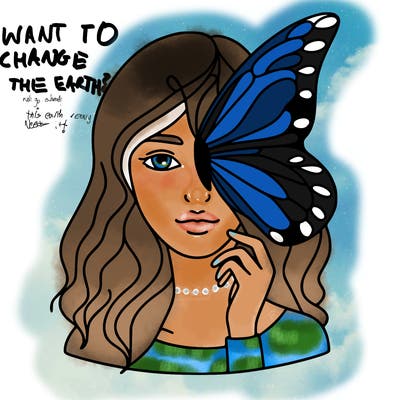 a women whose part butterfly