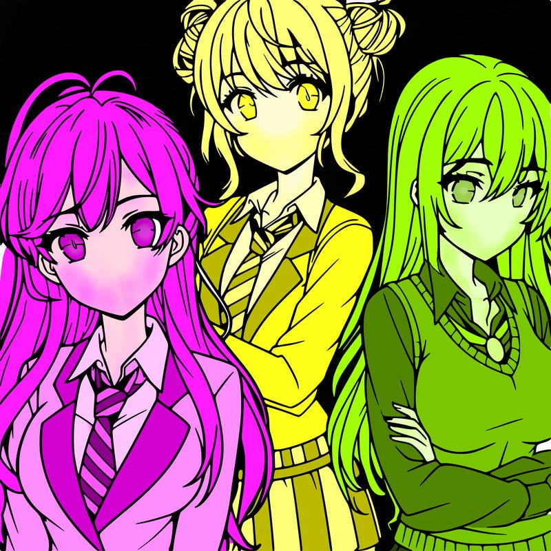 anime girls teenagers