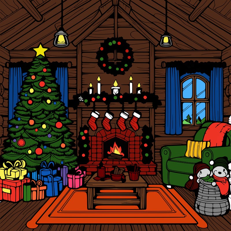 christmas house interior