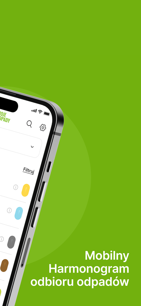 Waste collection schedule - iPhone displaying the My Waste app interface for tracking local waste collection schedules
