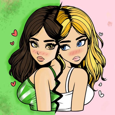 realistic girl split