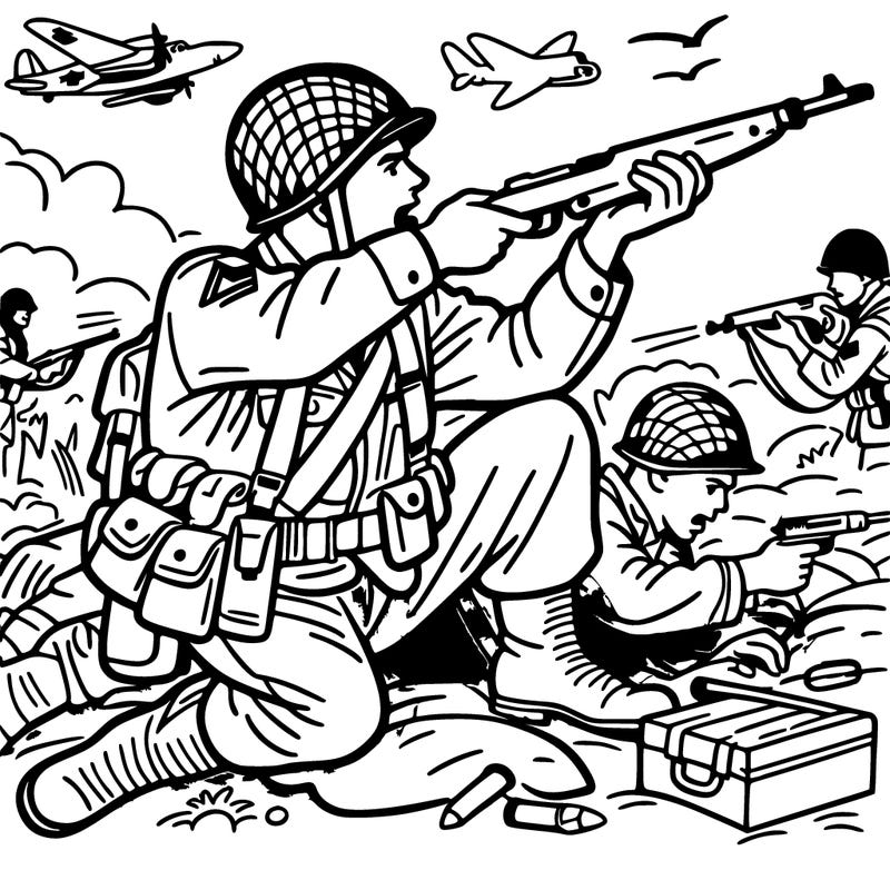 world war 2 soldier in battle