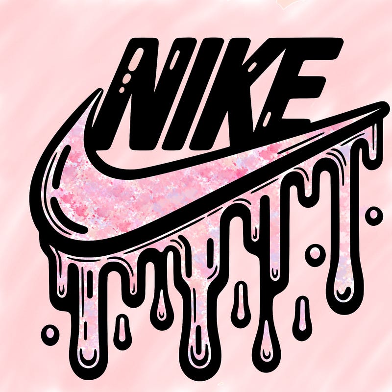 dripping nike logo