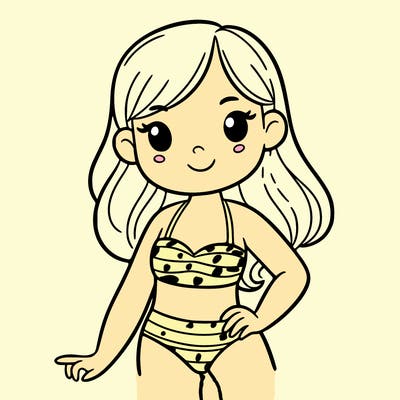 girl in a swimsuit