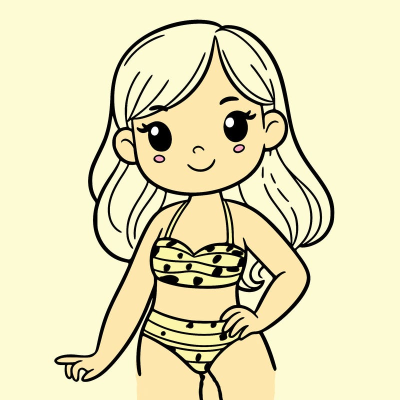 girl in a swimsuit