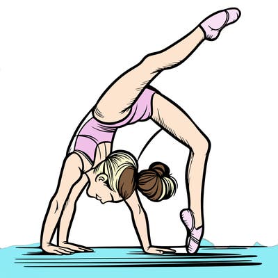 girl doing gymnastics