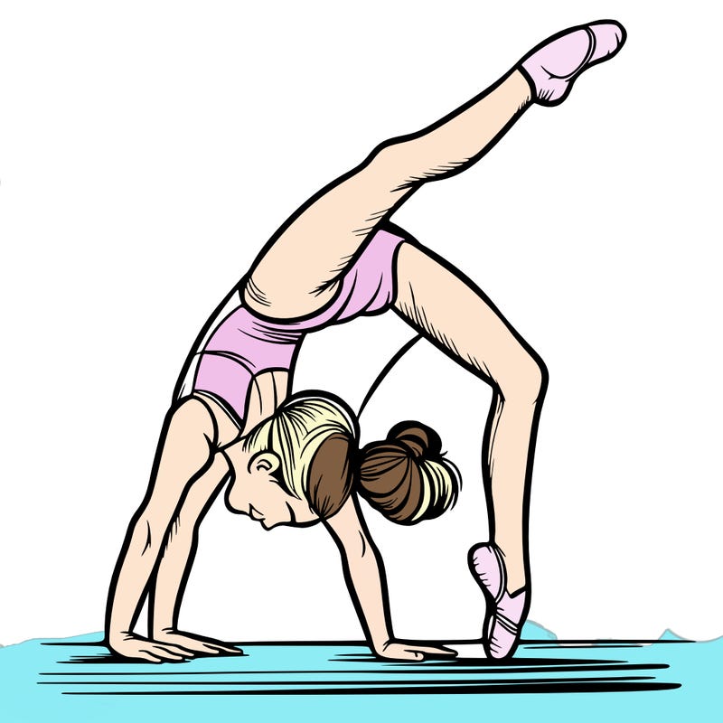 girl doing gymnastics