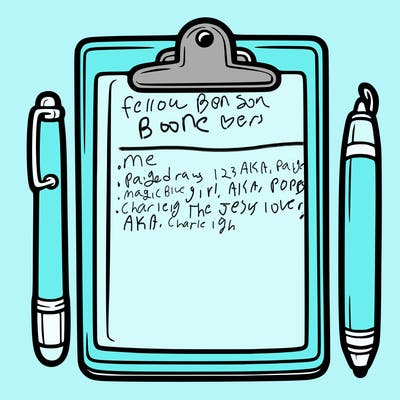 blank clip board with pen