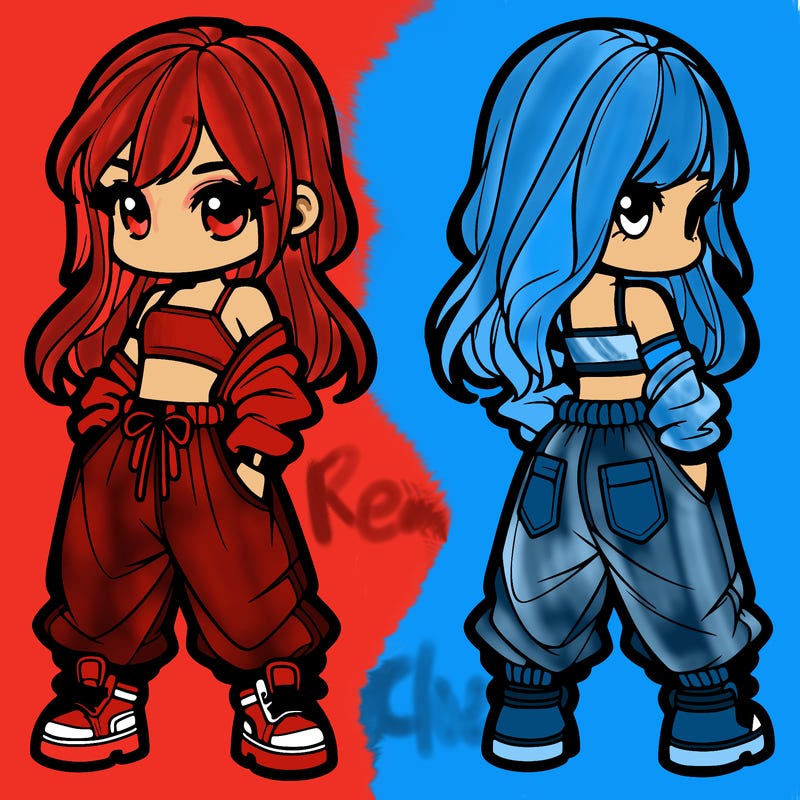 girl in crop top and baggy pants