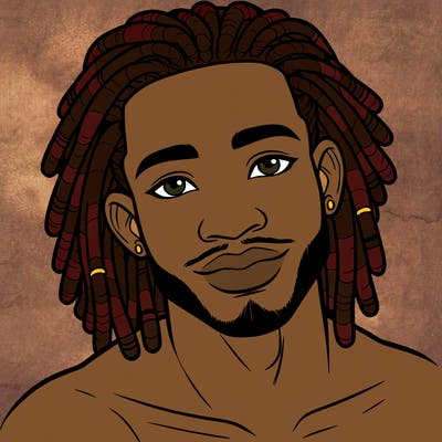 beautiful african american man with dreads