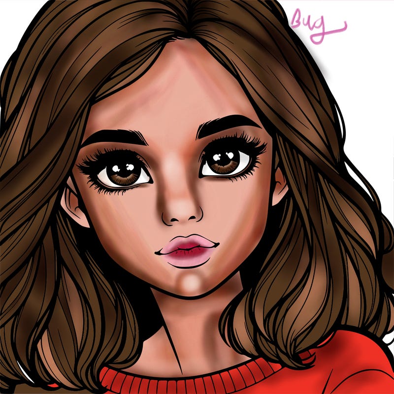 realistic girl whith cute eyes