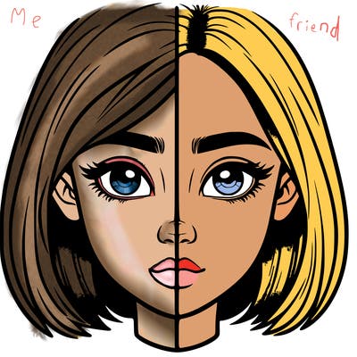 realistic girl split