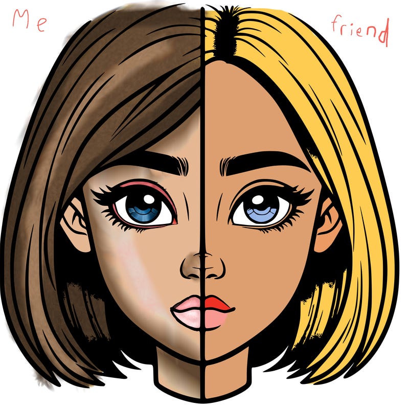 realistic girl split
