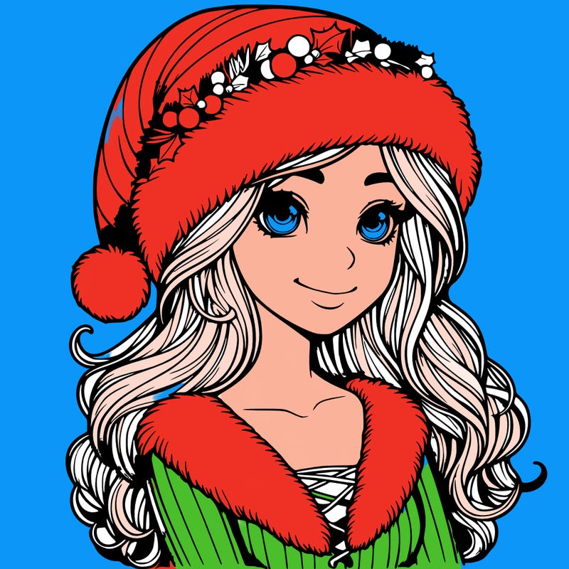 realistic christmas  girl