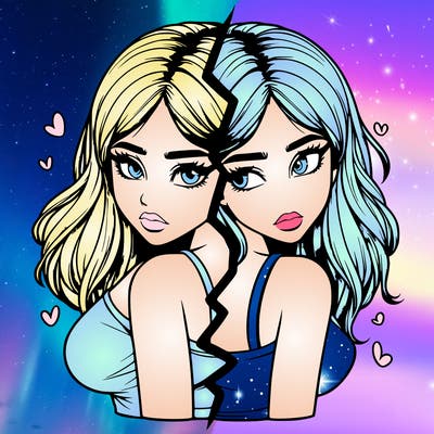 realistic girl split