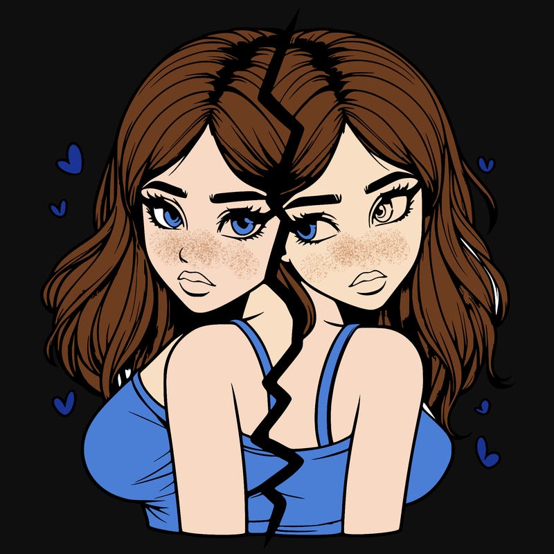 realistic girl split