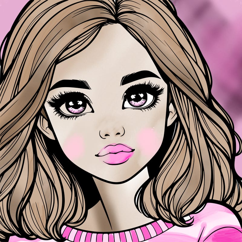 realistic girl whith cute eyes